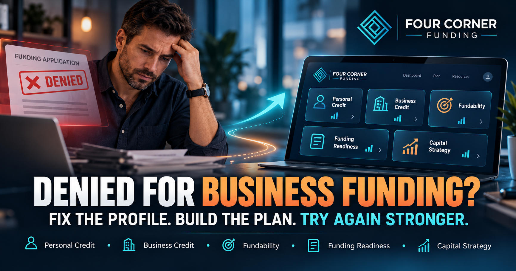 Denied for Business Funding? 7 Things to Fix Before You Apply Again
